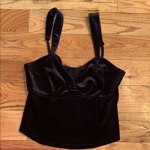 Black velvet top